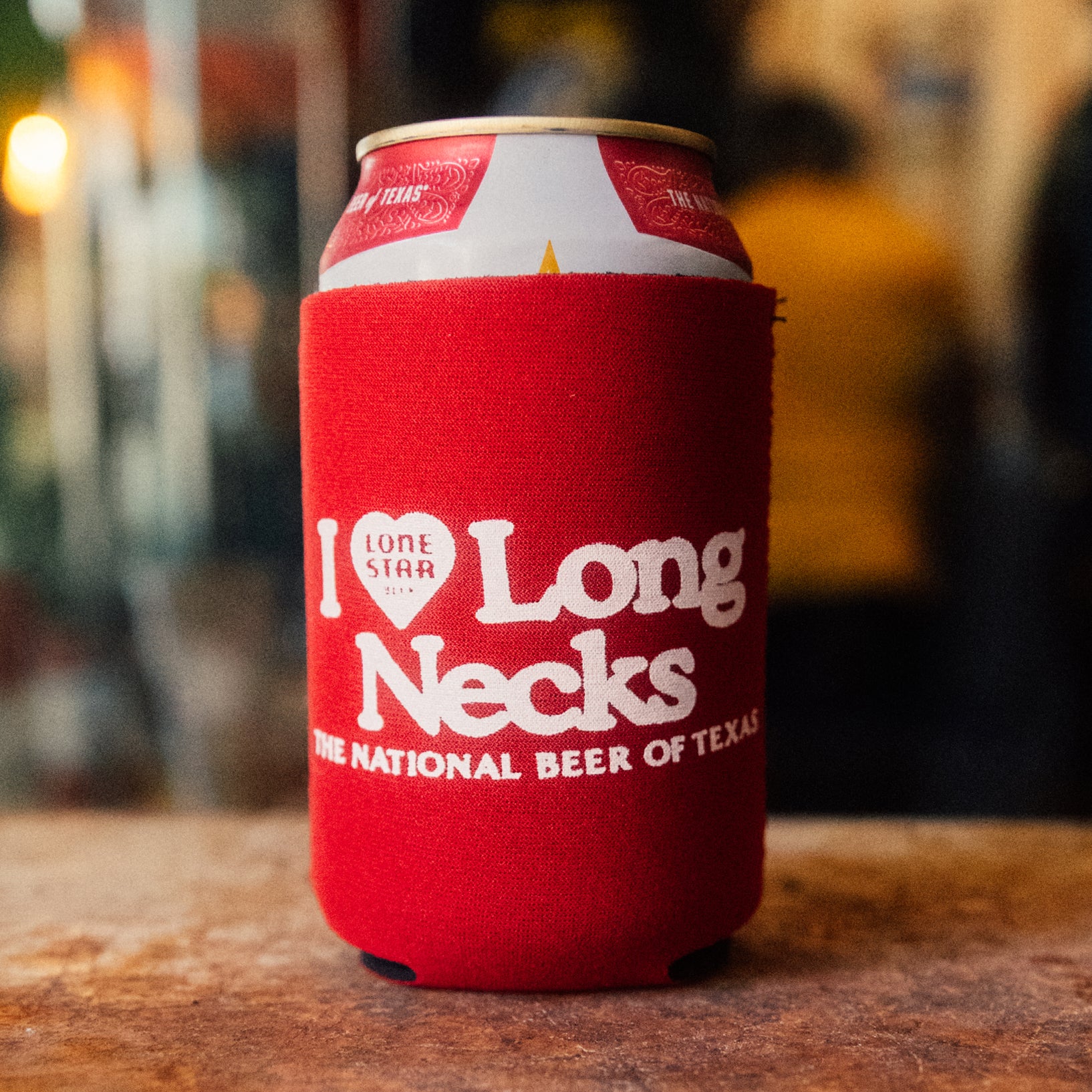 I Love Long Necks Koozie