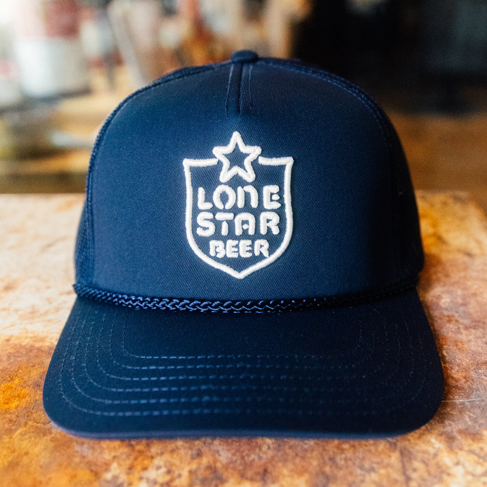 Neon Shield Puff Trucker Cap