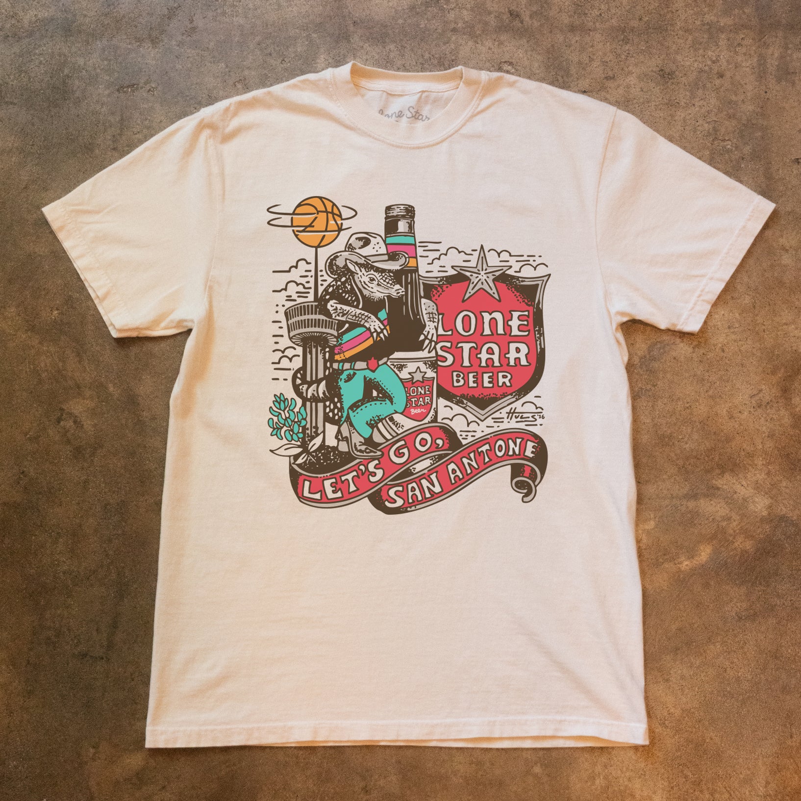Let's Go San Antone Vintage Wash Tee