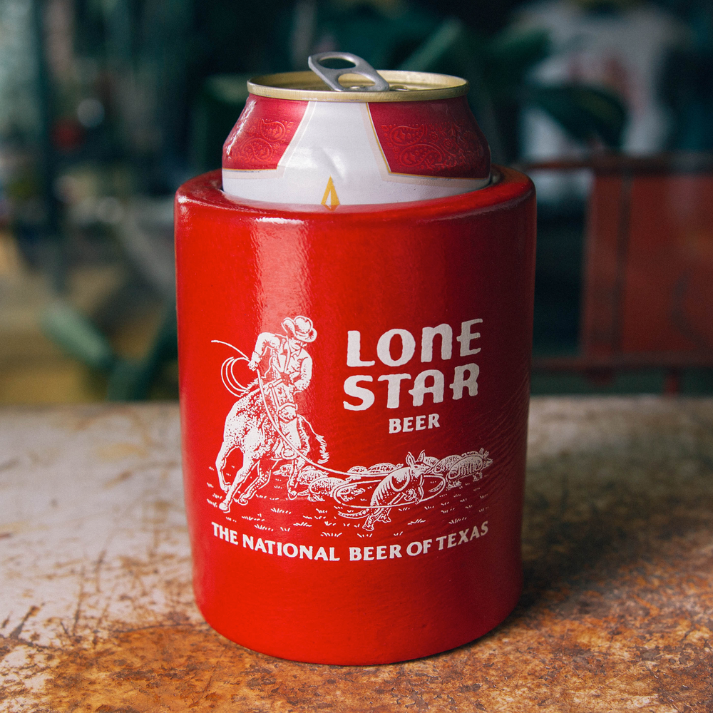 Lone Star Beer Lasso Vintage Koozie Lone Star Beer Store