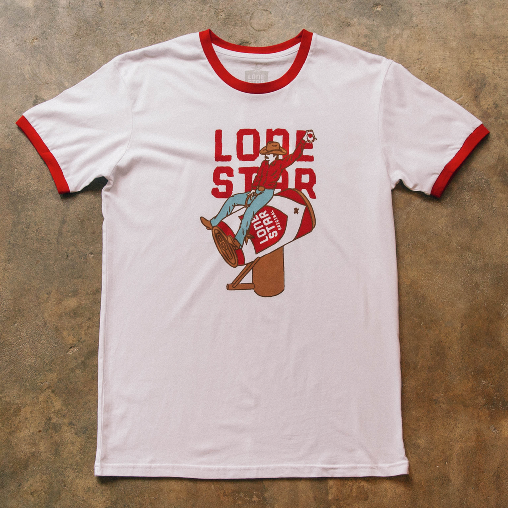 Rodeo Can Ringer Tee – Lone Star Beer Store