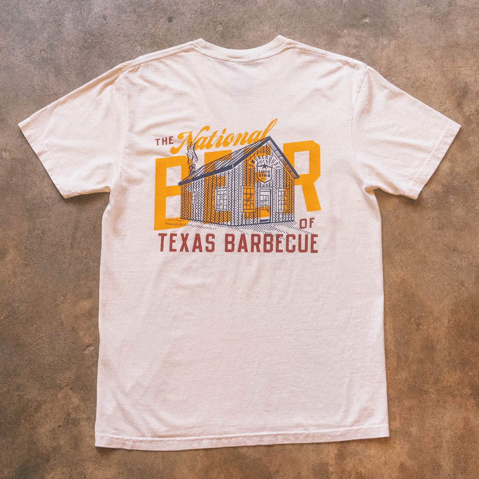 Texas Barbecue Smokehouse Vintage Wash Tee